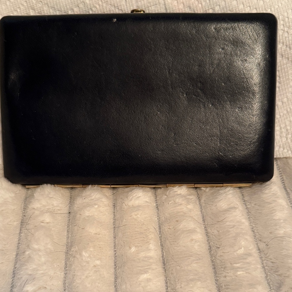 Black Leather Clutch